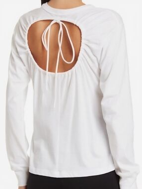A.L.C NWT  Open-Back Cotton  Long Sleeve Top in White Large $165